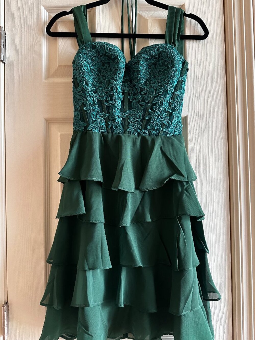 NWT INEWER Emerald Green Lace Corset Homecoming Dress Size 0